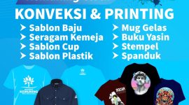 Kemuning Cloth. Jasa konveksi dan printing milik Pemdes Cikamunding. (Istimewa)