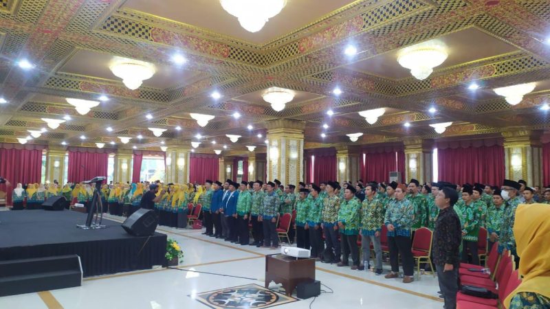 Ratusan tenaga pendidik dan kependidikan di Banten saat mengikuti pelatihan yang diselenggarakan PGMI Banten. (Istimewa)