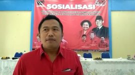Ketua DPC PDI Perjuangan Kabupaten Lebak, Junaedi Ibnu Jarta menargetkan dapat meraih 20 persen kursi di DPRD Kabupaten Lebak pada Pemilu 2024. (Dailyhits/Jalu)
