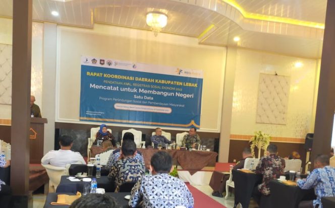 Rapat koordinasi Regsosek Kabupaten Lebak tahun 2022. Pendataan akan dilakukan mulai 15 Oktober sampai 14 November 2022. (Istimewa)