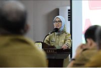 FOTO ILUSTRASI. Bupati Lebak, Iti Octavia Jayabaya saat memberikan sambutan dalam acara Rakor Penanganan PMK Kabupaten Lebak. Dia menyebutkan saat ini di Bumi Multatuli Zero Case PMK. (FOTO Prokopim Lebak)