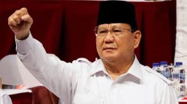 Ketua umum partai Gerindra, Prabowo Subianto. Gerindra menyebutkan ada upaya penjegalan terhadap Prabowo di Pilpres 2024. (FOTO CNN Indonesia)