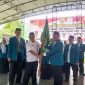 Deden M Fatih saat dilantik menjadi ketua PGMI Banten. Dia bertekad menjadi PGMI sebagai organisasi yang solid dan eksis. (Istimewa)