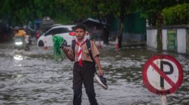 FOTO ILUSTRASI banjir di wilayah perkotaan Rangkasbitung. (FOTO Antara)