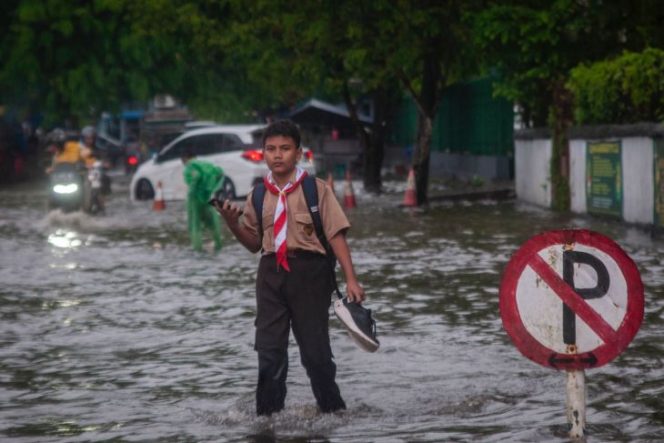 FOTO ILUSTRASI banjir di wilayah perkotaan Rangkasbitung. (FOTO Antara)