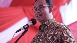 Anies Baswedan dalam sebuah acara. Dari survei SMRC, mantan Gubernur DKI Jakarta ini berpotensi membuat suara PDI Perjuangan melesat di Pilpres 2024. (FOTO Kompas)