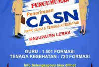 Penerimaan CASN Lebak mulai dibuka. (Dok. BKPSDM Lebak)