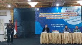 Plt Kepala Bapelitbangda Lebak, Yosep M Holis saat memberikan sambutan dalam acara peningkatan kapasitas aparatur perencana Kabupaten Lebak. (Istimewa)