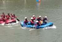 Cabang olahraga Arung jeram menjadi penyumbang terbanyak medali emas untuk kontingen Lebak. (istimewa)