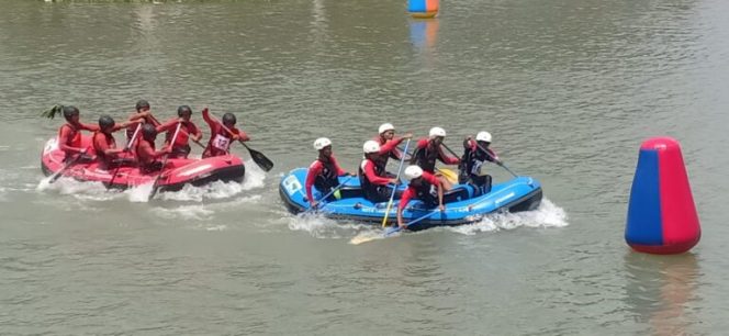 Cabang olahraga Arung jeram menjadi penyumbang terbanyak medali emas untuk kontingen Lebak. (istimewa)