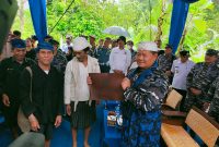 FOTO ILUSTRASI. KSAL Laksamana Yudo Margono saat disambut warga baduy ketika tiba di Kecamatan Bojongmanik, Kabupaten Lebak. (istimewa)