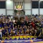 Tim basket Kabupaten Lebak saat foto bersama usai menekuk kota Cilegon. Kemenangan itu menghantarkan mereka ke semifinal. (Istimewa)