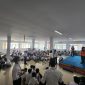 Relawan BPBD Lebak saat menggelar simulasi menghadapi gempa bumi di sekolah Saint Alfa School. (Istimewa)