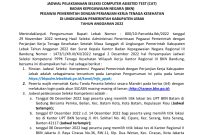 Jadwal pelaksanaan CAT Penerimaan PPPK tenaga kesehatan Kabupaten Lebak. (FOTO Tangkap Layar)