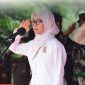 Bupati Lebak, Iti Octavia Jayabaya saat menjadi pembina upacara hari jadi Kabupaten Lebak ke 194.