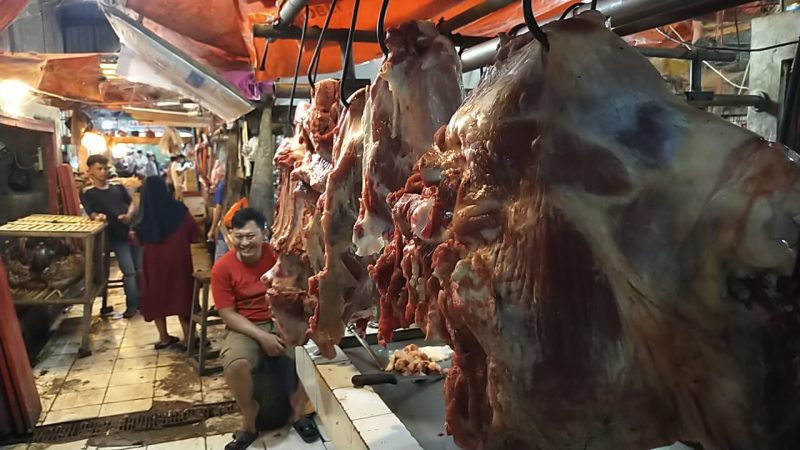 Harga daging sapi dan kerbau di Pasar Rangkasbitung mengalami kenaikan menjelang bulan ramadhan. (Istimewa)