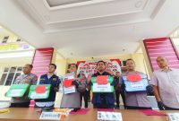 Polres Lebak saat ungkap kasus korupsi di Desa Tambakbaya, Kecamatan Cibadak, Kabupaten Lebak. (FOTO Dailyhits)