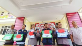 Polres Lebak saat ungkap kasus korupsi di Desa Tambakbaya, Kecamatan Cibadak, Kabupaten Lebak. (FOTO Dailyhits)
