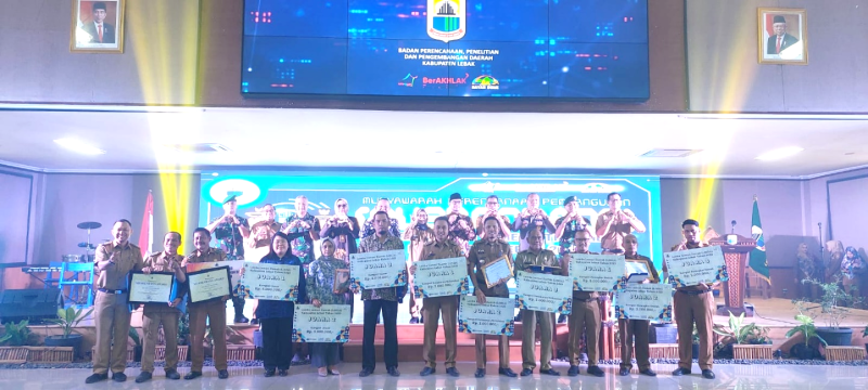 Foto bersama para pemenang LINDA tahun 2023 Kabupaten Lebak. (istimewa)