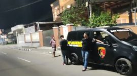 Anggota Satreskrim Polres Lebak saat melakukan patroli kring serse di Jalan Multatuli. (Istimewa)