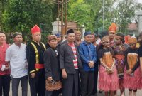 FPK Kabupaten Lebak saat foto bersama sesaat menyambut kedatangan warga Baduy di Rangkasbitung dalam acara Seba Baduy 2023. (Istimewa)