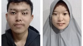 BA dan SK saat diamankan pihak kepolisian karena telah membunuh dan membuang bayi hasil hubungan gelap mereka. (Istimewa)