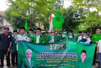 DPC PPP Lebak saat mendaftarkan Bacaleg ke KPU Lebak. (Istimewa)