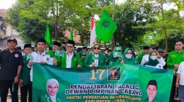 DPC PPP Lebak saat mendaftarkan Bacaleg ke KPU Lebak. (Istimewa)