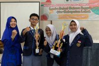 Pelajar SMA Negeri 1 Rangkasbitung berhasil menjadi juara dalam debat bahasa Inggris tingkat Kabupaten Lebak. (istimewa)