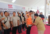 Sekretaris Daerah (Sekda) Lebak, Budi Santoso saat dilantik menjadi Ketua IOF Kabupaten Lebak. (Istimewa)