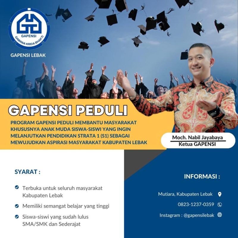 Beasiswa Kuliah Gapensi Lebak. (Istimewa)