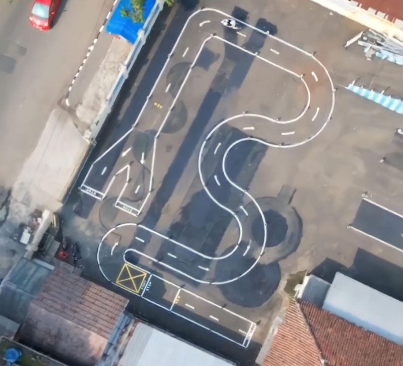 Trek praktek ujiam pembuatan SIM C di Satpas Polres Lebak. (istimewa)