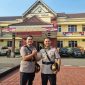 Kasatreskrim Polres Lebak, AKP Wisnu Adicahya (kiri) saat serah terima jabatan. (Istimewa)