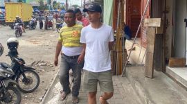 Ketua BPC Gapensi Lebak, Moch. Nabil Jayabaya saat meninjau Pasar Rangkasbitung. (Istimewa)