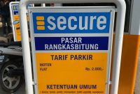 Parkir Pasar Rangkasbitung menerapkan sistem E-parking. (Istimewa)