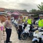 Kasatlantas Polres Lebak saat melakukan pemeriksaan kendaraan dinas anggota. (Istimewa)