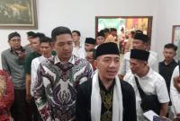 Bakal Calon Bupati Lebak, Hasbi Asyidiki Jayabaya usai menghadiri pemaparan visi misi di PKB Kabupaten Lebak. (DAILYHITS)