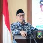 Walikota Cilegon, Helldy Agustian saat memberikan sambutan dalam acara pentas agama. (Istimewa)