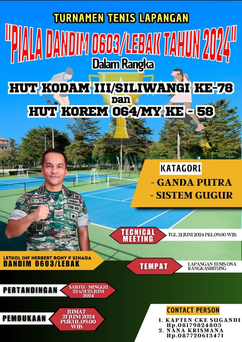 Kejuaraan Piala Dandim Lebak. 