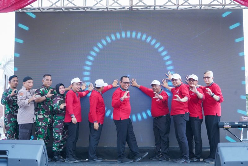 Walikota Cilegon Helldy Agustian saat merayakan HUT ke 23 RSUD Cilegon. (Istimewa)