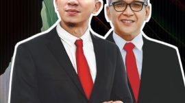 FOTO Hasbi Jayabaya - Hari Setiono. Keduanya dipasangkan dan diusung oleh Golkar untuk maju di Pilkada Lebak 2024. (Istimewa)