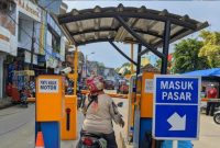 Gate Parkir Pasar Rangkasbitung. (Istimewa)
