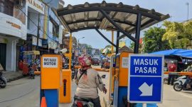 Gate Parkir Pasar Rangkasbitung. (Istimewa)