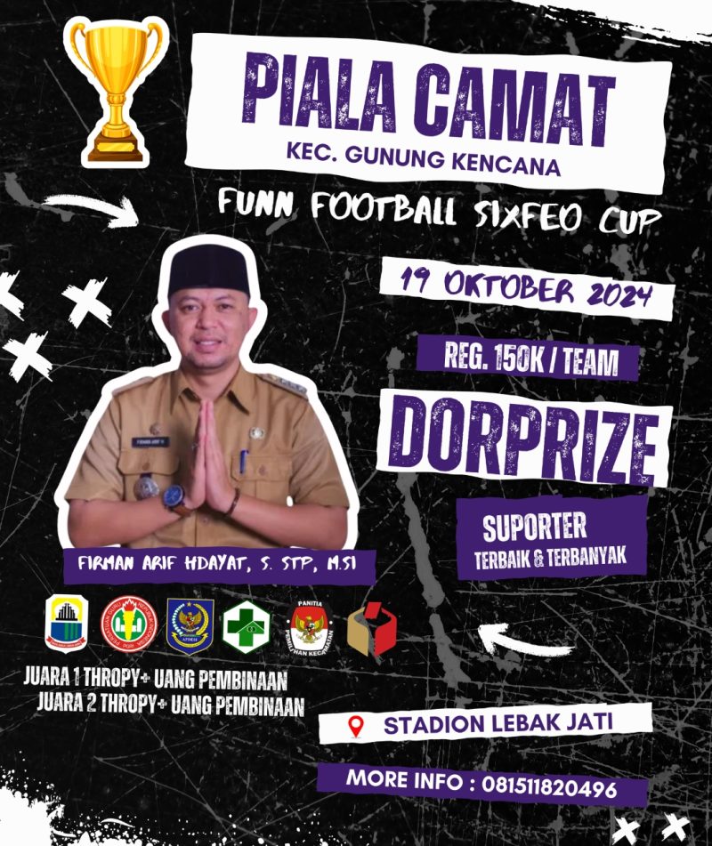 Pemerintah Kecamatan Gunungkencana menggelar kejuaraan sepakbola. (Istimewa)