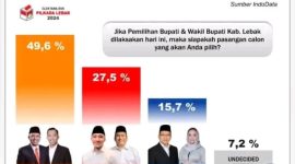 Cuplikan survei Indodata. (Istimewa)