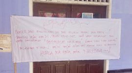 Kantor Desa Kerta Disegel warga. (Istimewa)