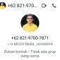 Tangkapan layar nomor yang mencatut foto dan nama ketua Tim pemenangan Hasbi - Amir.