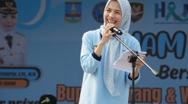 Bupati Serang, Ratu Rachmatu Zakiyah saat sambutan di peringatan HANI 2025. (Foto. Istimewa)