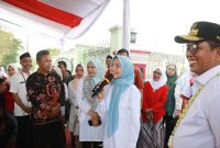 Bupati serang, ratu rachmatu zakiyah sedang sambutan (dirhat/Dailyhits)