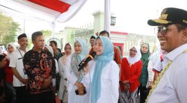 Bupati serang, ratu rachmatu zakiyah sedang sambutan (dirhat/Dailyhits)